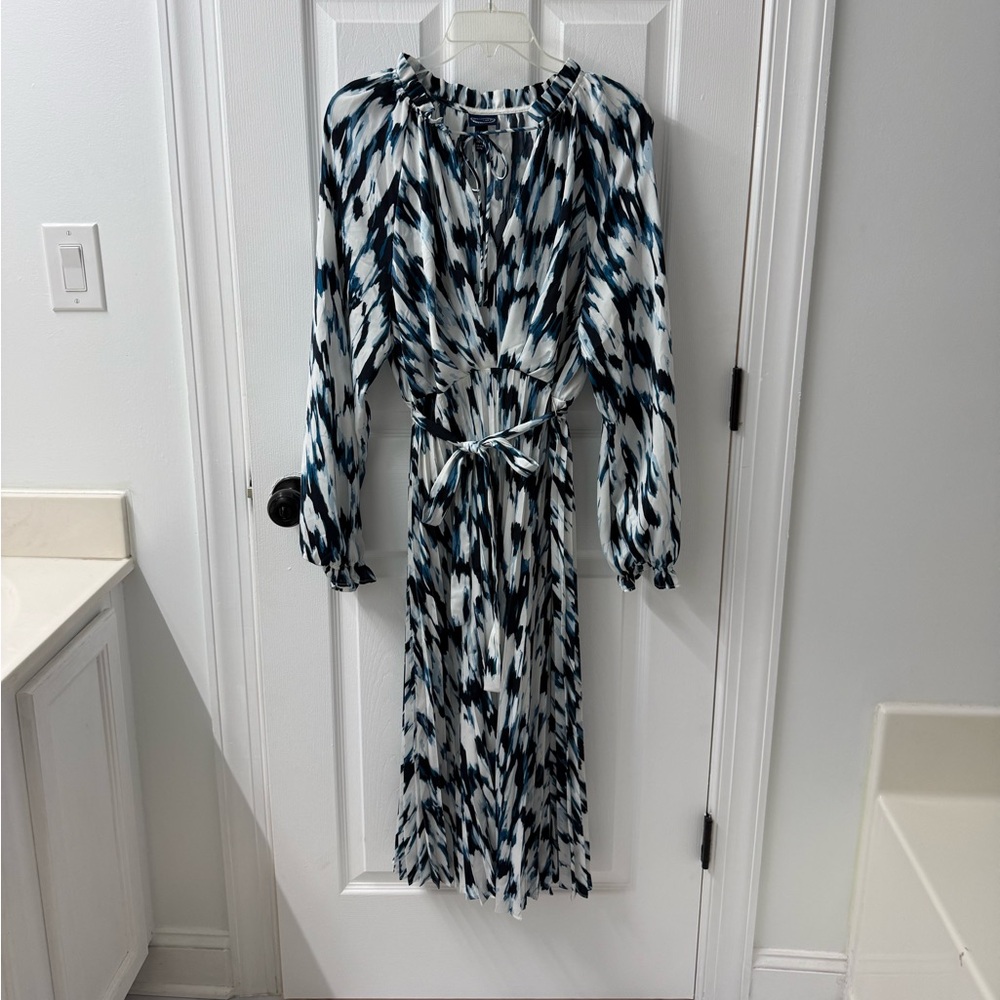 Scoop women’s blue abstract midi dress